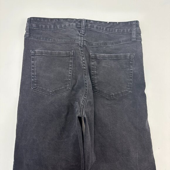 Ella Moss High Rise Straight Ankle Raw Hem Button Fly Women's size 30 Black Jean - Picture 5 of 5